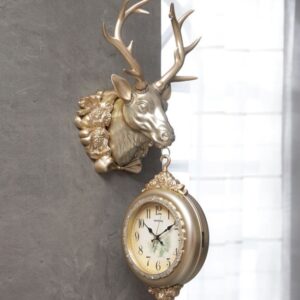 Deer double side clock