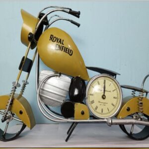 Metal bike big with clock